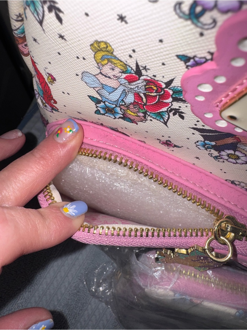 Loungefly Disney Princess Floral Tattoo Mini Backpack & Wallet Set- NWT! - Picture 12 of 12
